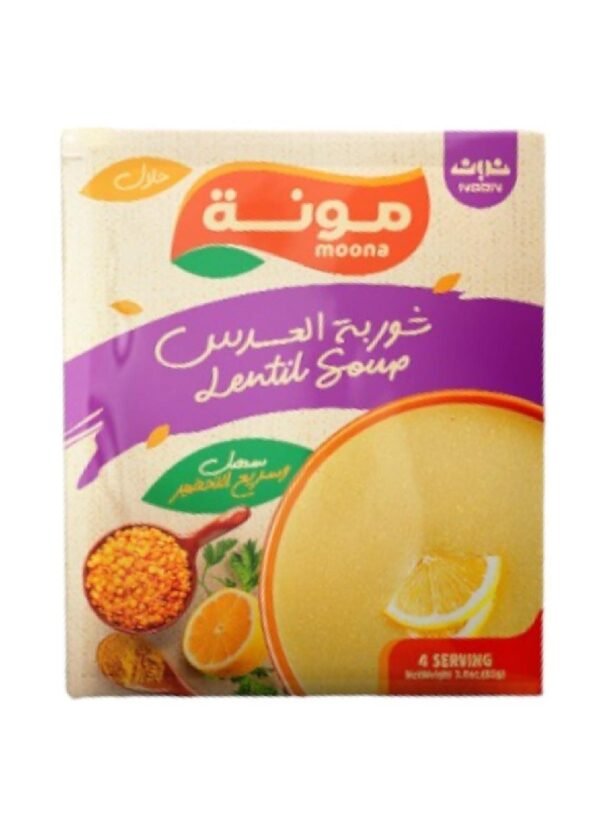 مونة شوربة عدس 56 غم *12